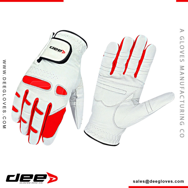 Men Golf Gloves White/Red