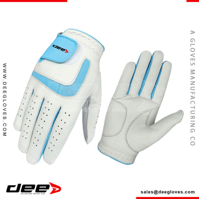 Men Golf Gloves White/Teal