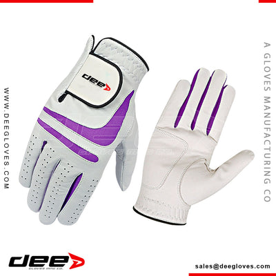 Men Golf Gloves White/Purple