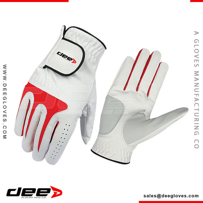 Men Golf Gloves White/Red