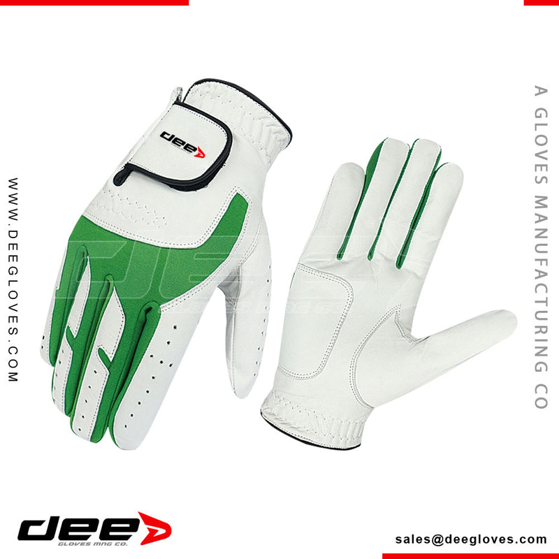 Men Golf Gloves White/Green